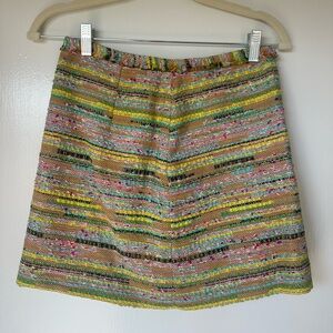 Colorful Striped Mini Skirt